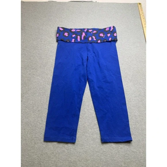 RARE Vintage Victoria's Secret Y2K foldover cropped PINK pants - Leopard Size M - Picture 2 of 8